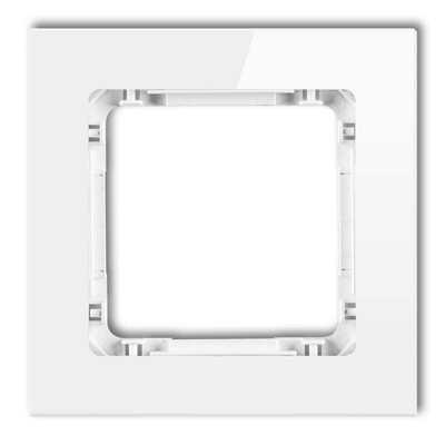 Ramka pojedyncza Białe szkło Karlik Deco - 0-0-DRG-1