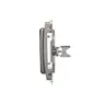 Adapter (przejściówka) na osprzęt standardu 45x45 mm, stal Inox Simon Basic BMA45M/21, widok z boku.