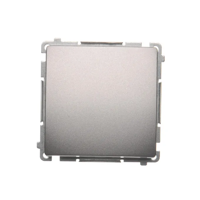 Przycisk pojedynczy rozwierny bez piktogramu 10AX Stal Inox Simon Basic - BMPR1.01/21