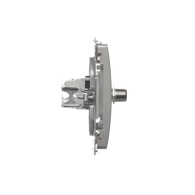 Gniazdo antenowe typu F + RJ45 kat.6 Satynowy Simon Basic - BMAFRJ45.01/29