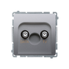 Gniazdo antenowe TV-DATA Stal Inox Simon Basic - BMAD1.01/21