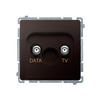Gniazdo antenowe TV-DATA Czekoladowy Simon Basic - BMAD1.01/47