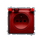 Gniazdo bryzgoszczelne z przesłonami IP-44 Czerwony, klapka transparentna Simon Basic - BMGZ1Bz.01/22A