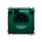 Gniazdo bryzgoszczelne z przesłonami IP-44 Zielony, klapka transparentna Simon Basic - BMGZ1Bz.01/33A