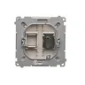 Gniazdo HDMI pojedyncze Czekoladowy Simon Basic - BMGHDMI.01/47, widok od tyłu z mechanizmem montażowym.