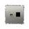 Gniazdo antenowe typu F + RJ45 kat.6 Satynowy Simon Basic - BMAFRJ45.01/29