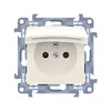 Gniazdo bryzgoszczelne IP-44 bez uszczelki Kremowy, klapka kremowa Simon 10 - CGZ1BU.01/41
