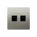 Gniazdo komputerowe podwójne RJ45, kat.5e Satynowy Simon Basic - BMF52.02/29, producent Kontakt-Simon