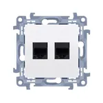 Gniazdo komputerowe podwójne RJ45, kat.6 Biały Simon 10 - C62.01/11, producent Kontakt-Simon.