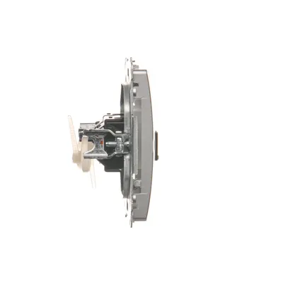 Gniazdo komputerowe podwójne RJ45, kat.6 Srebrny mat Simon Basic - widok z boku na mechanizm.
