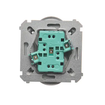 Gniazdo podwójne z uziemieniem Simon Basic Srebrny mat BMGZ2M.01/43 - widok mechanizmu