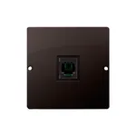 Gniazdo telefoniczne pojedyncze RJ11 Czekoladowy Simon Basic - BMTU.01/47, producent Kontakt-Simon, na jednolitym białym tle.