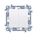 Łącznik podwójny świecznikowy z podświetleniem LED 10AX Biały Simon 10 - CW5BL.01/11 marki Kontakt-Simon