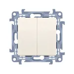 Łącznik podwójny świecznikowy z podświetleniem LED 10AX kremowy Simon 10 CW5BL.01/41