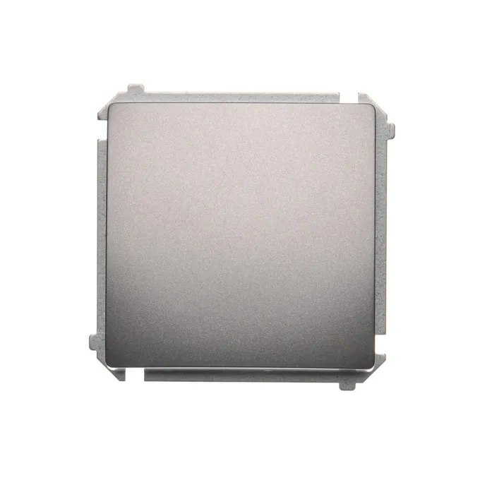 Łącznik schodowy Simon Basic 16AX w kolorze stal inox, model BMW6A.01/21, producent Kontakt-Simon.