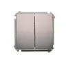 Łącznik schodowy podwójny Simon Basic 10AX Stal Inox, model BMW6/2.01/21, producent Kontakt-Simon.