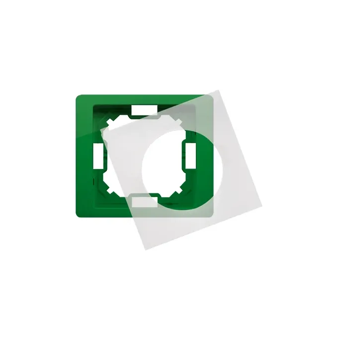 Miętowa ramka pojedyncza Simon Basic NEOS IP-44 z uszczelką, idealna do montażu osprzętu elektrycznego.