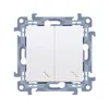 Łącznik schodowy podwójny z podświetleniem LED 10AX Biały Simon 10 - CW6/2L.01/11