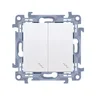 Podwójny łącznik schodowy Simon 10 z podświetleniem LED, biały, 10AX, symbol CW6/2L.01/11