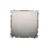 Przycisk zwierny "dzwonek" 16AX Stal Inox Simon Basic BMD1A.01/21 marki Kontakt-Simon na jednolitym tle.