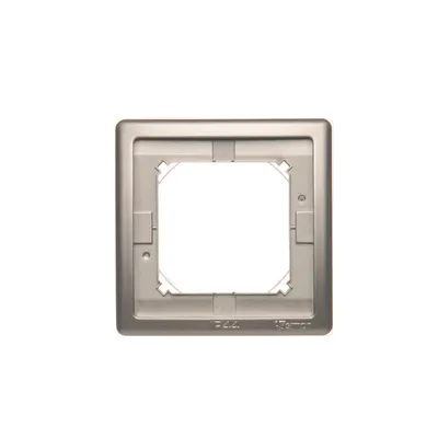 Ramka pojedyncza IP-44 z uszczelką Satynowy Simon Basic Standard - BMR1B/29 producenta Kontakt-Simon.