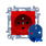 Gniazdo pojedyncze z uziemieniem DATA z kluczem uprawniającym Czerwony Simon 10 - CGD1.01/22