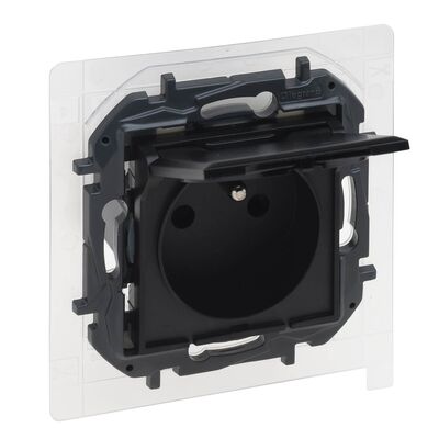 Gniazdo bryzgoszczelne IP-44 (zaciski śrubowe) Czarny Legrand Niloe Step - 863535B