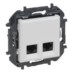 Gniazdo komputerowe podwójne ekranowane 2xRJ45 kat.6 FTP Biały Legrand Niloe Step - 863162B