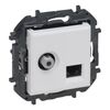 Gniazdo komputerowo-antenowe typu "F" + RJ45, kat.6 UTP Biały Legrand Niloe Step - 863177B