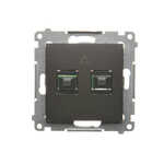 Gniazdo światłowodowe/optyczne podwójne SC/APC Brąz mat - DGS2.01/46 Simon 54 Premium