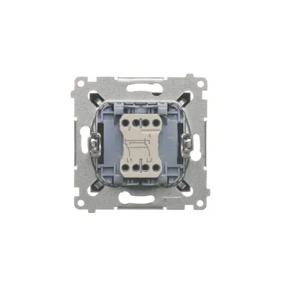 Łącznik krzyżowy Simon 54 Antracyt DW7.01/X/48 z widocznym mechanizmem i oznaczeniami L1, L2.