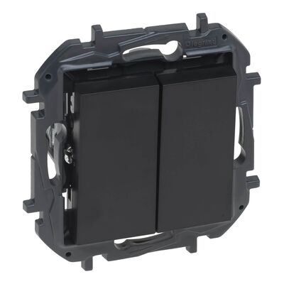 Łącznik podwójny, świecznikowy Czarny Legrand Niloe Step - 863505B