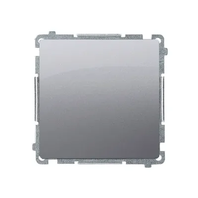 Łącznik schodowy Simon Basic 10AX w kolorze stal inox, bez piktogramu, model BMW6.01/X/21.