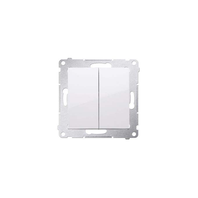 Łącznik schodowy podwójny 10AX (bez piktogramu) Biały - DW6/2.01/X/11 Simon 54