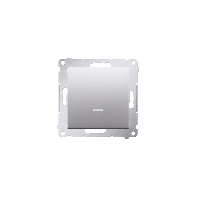 Łącznik schodowy z podświetleniem 10AX (bez piktogramu) Srebrny mat - DW6L.01/X/43 Simon 54