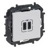 Ładowarka podwójna USB typu C+C Biały Legrand Niloe Step - 863139B