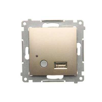 Odbiornik Bluetooth z ładowarką USB Złoty mat - D7501385.01/44 Simon 54