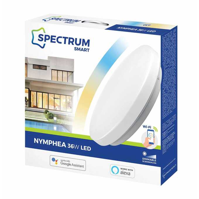 Oprawa LED Wi-Fi ściemnialna NYMPHEA 36W CCT DIMM Spectrum SMART - SLI031032CCT