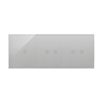 Panel dotykowy 3 moduły, 1 pole dotykowe + 2 pola dotykowe poziome + 2 pola dotykowe poziome Srebrna mgła Simon 54 Touch - DSTR3122/71