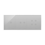 Panel dotykowy 3 moduły, 1 pole dotykowe + 2 pola dotykowe poziome + 4 pola dotykowe Srebrna mgła Simon 54 Touch - DSTR3124/71