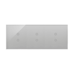 Panel dotykowy 3 moduły, 2 pola dotykowe pionowe + 2 pola dotykowe pionowe + 2 pola dotykowe pionowe Srebrna mgła Simon 54 Touch - DSTR3333/71