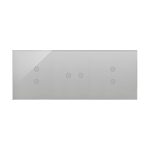 Panel dotykowy 3 moduły, 2 pola dotykowe pionowe + 2 pole dotykowe poziome + 2 pola dotykowe pionowe Srebrna mgła Simon 54 Touch - DSTR3323/71