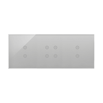 Panel dotykowy 3 moduły, 2 pola dotykowe pionowe + 4 pola dotykowe + 2 pola dotykowe pionowe Srebrna mgła Simon 54 Touch - DSTR3343/71