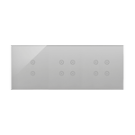 Panel dotykowy 3 moduły, 2 pola dotykowe pionowe + 4 pola dotykowe + 4 pola dotykowe Srebrna mgła Simon 54 Touch - DSTR3344/71