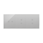 Panel dotykowy 3 moduły, 2 pola dotykowe poziome + 2 pola dotykowe pionowe + 2 pola dotykowe pionowe Srebrna mgła Simon 54 Touch - DSTR3233/71