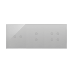 Panel dotykowy 3 moduły, 2 pola dotykowe poziome + 2 pola dotykowe pionowe + 4 pola dotykowe Srebrna mgła Simon 54 Touch - DSTR3234/71
