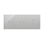 Panel dotykowy 3 moduły, 2 pola dotykowe poziome + 2 pole dotykowe poziome + 2 pola dotykowe pionowe Srebrna mgła Simon 54 Touch - DSTR3223/71