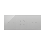 Panel dotykowy 3 moduły, 2 pola dotykowe poziome + 4 pola dotykowe + 2 pola dotykowe poziome Srebrna mgła Simon 54 Touch - DSTR3242/71