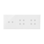 Panel dotykowy 3 moduły, 2 pola dotykowe poziome + 4 pola dotykowe + 4 pola dotykowe Biała perła Simon 54 Touch - DSTR3244/70