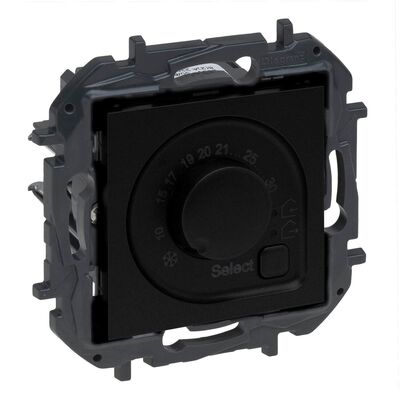 Regulator temperatury z czujnikiem napowietrznym Czarny Legrand Niloe Step - 863541B